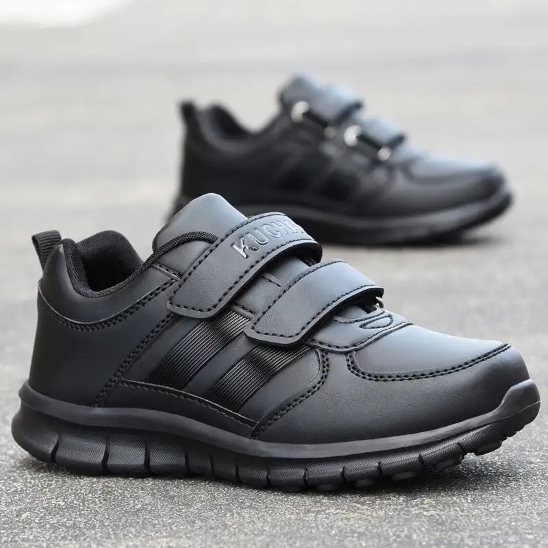 Boys' Shoes, Black Sports Waterproof, Non-slip, Deodorant
