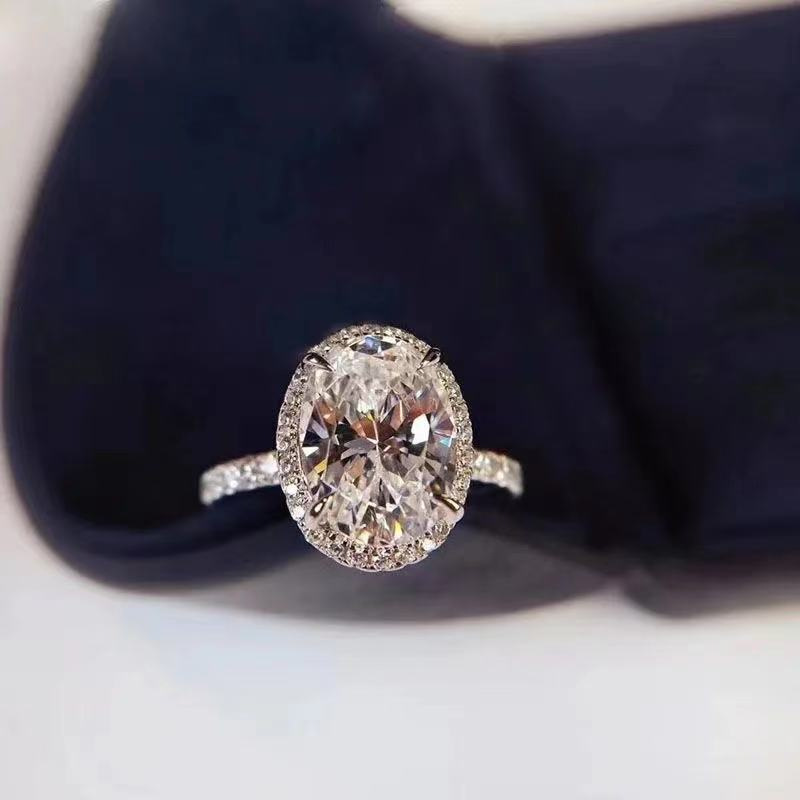 Pigeon Diamond Ring Egg Shaped Diamond Proposal