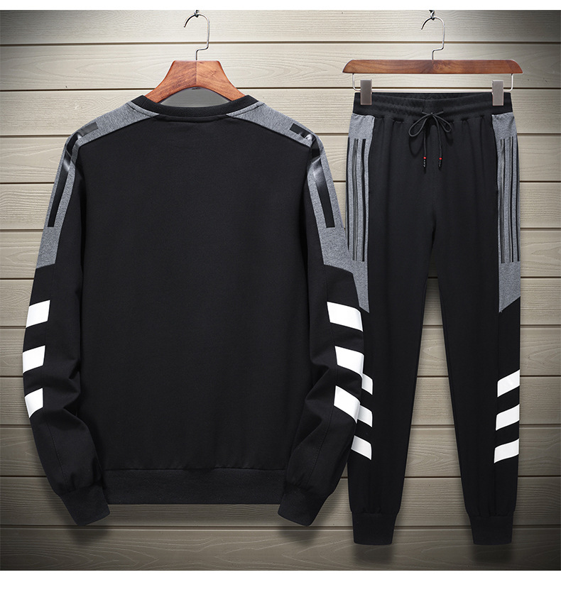 Title 3, Autumn New Plus Size Loose Sports Suit Male You...