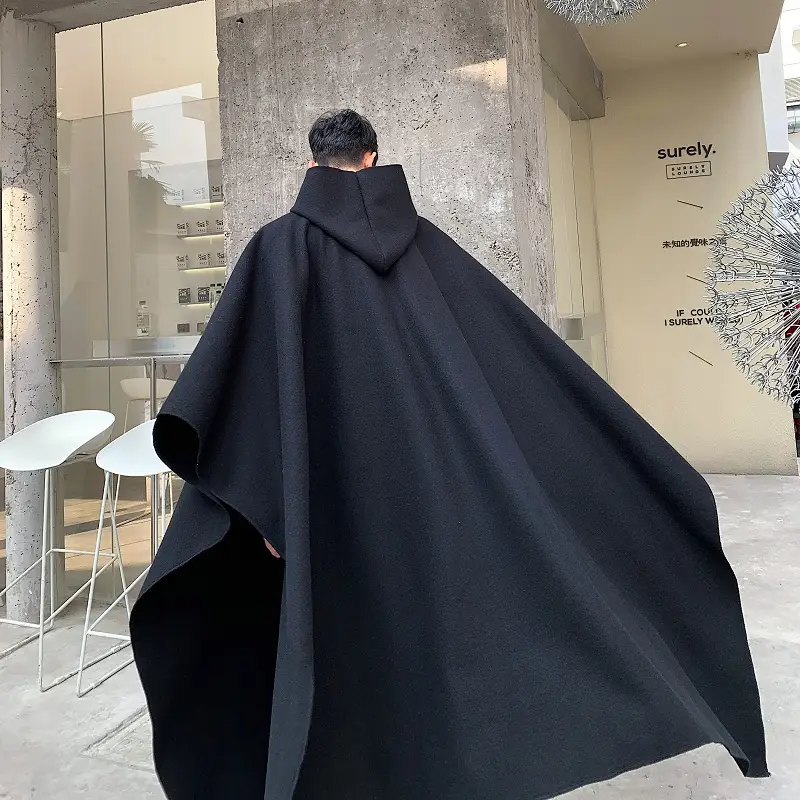 Dark Wind Loose Bat-style Cape Jacket Men's Hip-hop Fashion Casual Windbreaker