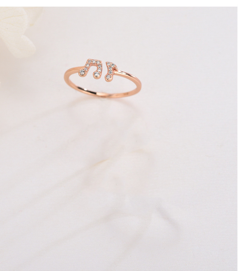Sterling Silver And Diamond Musical Note Ring Niche Design