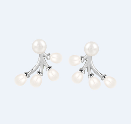 Title 7, Boucles doreilles femme simples en argent ster...