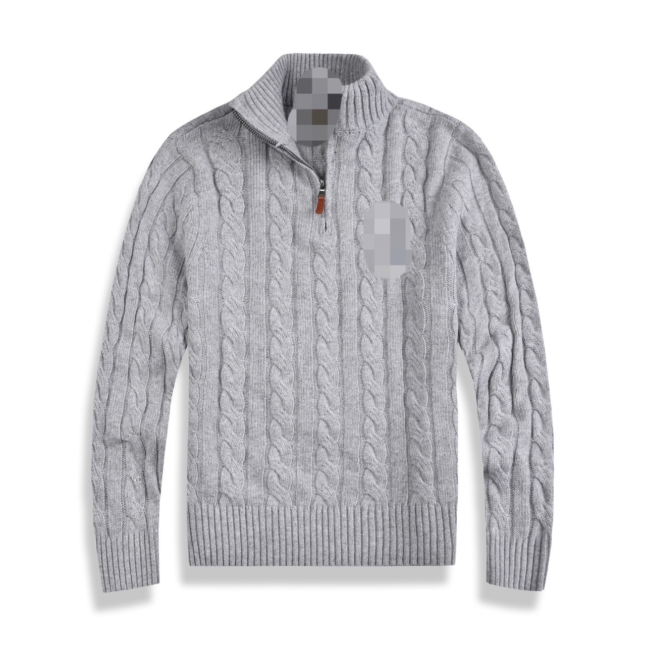 Men's Solid Color Knitted Sweater