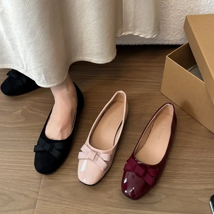 French Style Interior Height Increasing Patent Leather