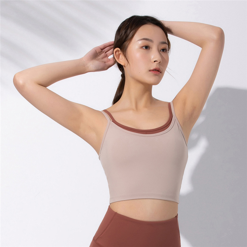 Title 2, Fake Two-piece Sports Underwear Elastic Shoulde...