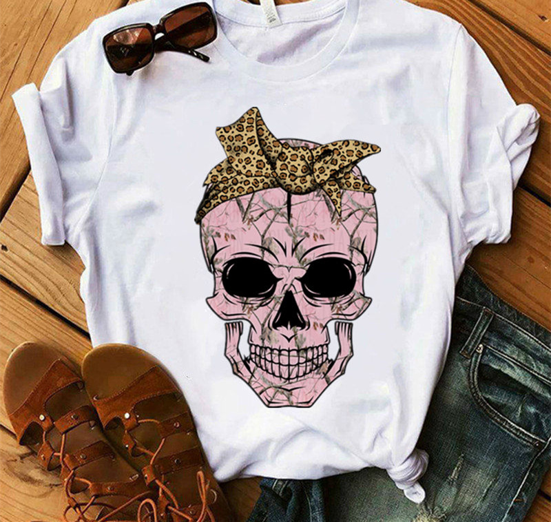 Title 2, Ladies Fashion Skull Top T-shirt Hip Hop Retro ...