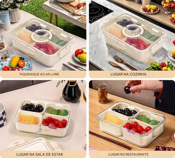 Airtight Refrigerator Organizer With Dividers For Multipurpose Food Storage 3