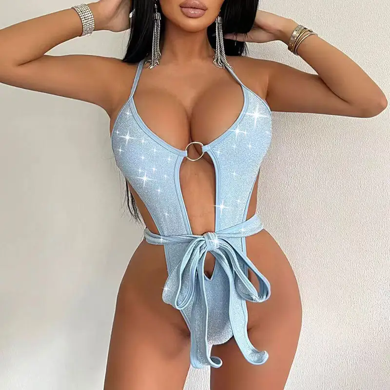 New Solid Color Sexy One Piece Swimsuit