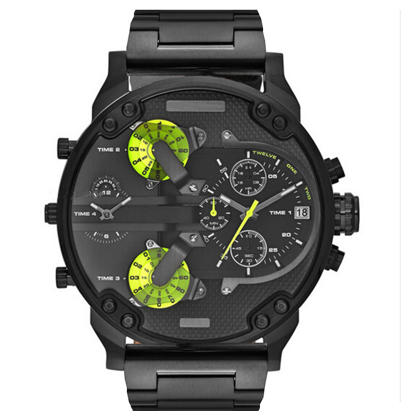 Men’s Oversized Quartz Watch – 50mm Big Dial Trend Design, Stainless Steel Band - Picture 5 of 7