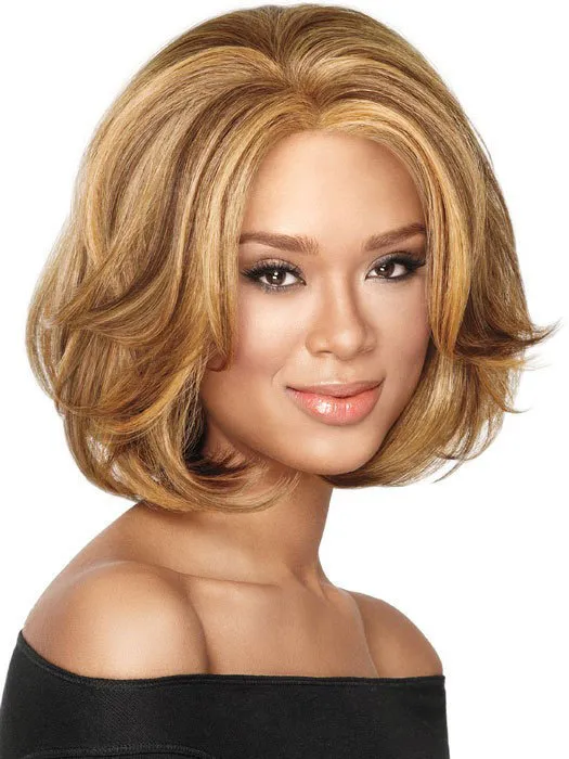 Mid point Fashion Black Wig High Temperature Silk Gold - Shop at LoveMi