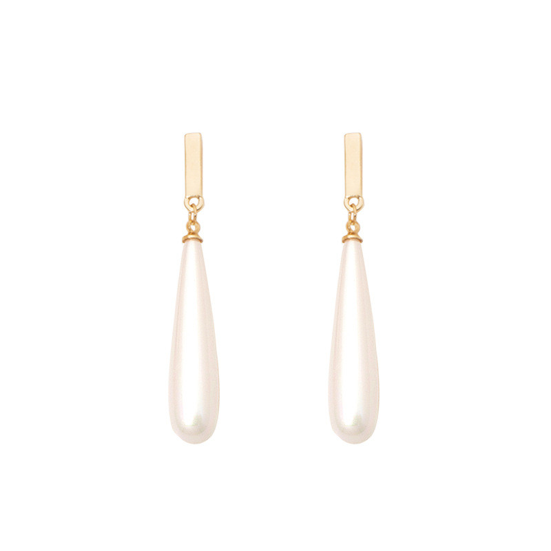 Silver Needle Earrings Korean Ins Style Simple And Fashionable Pearl Earrings