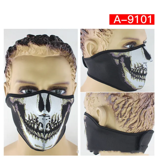 Cycling Skeleton Halloween Mask Mountaineering Ski Photo Color - Shop at LoveMi