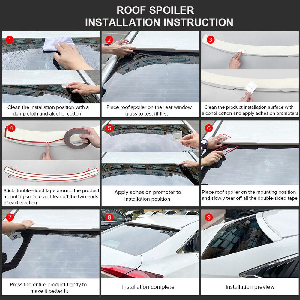 Fits 07-13 B Enz W221 S Class RL Style Roof Spoiler 197 Obsidian Black Metallic — foto 2