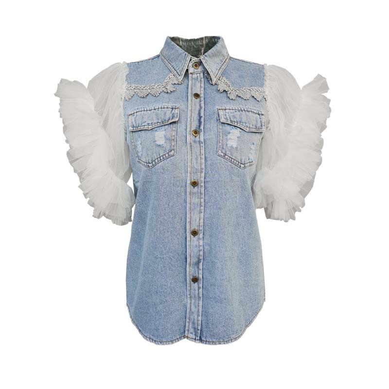 Title 4, Frayed denim jacket women