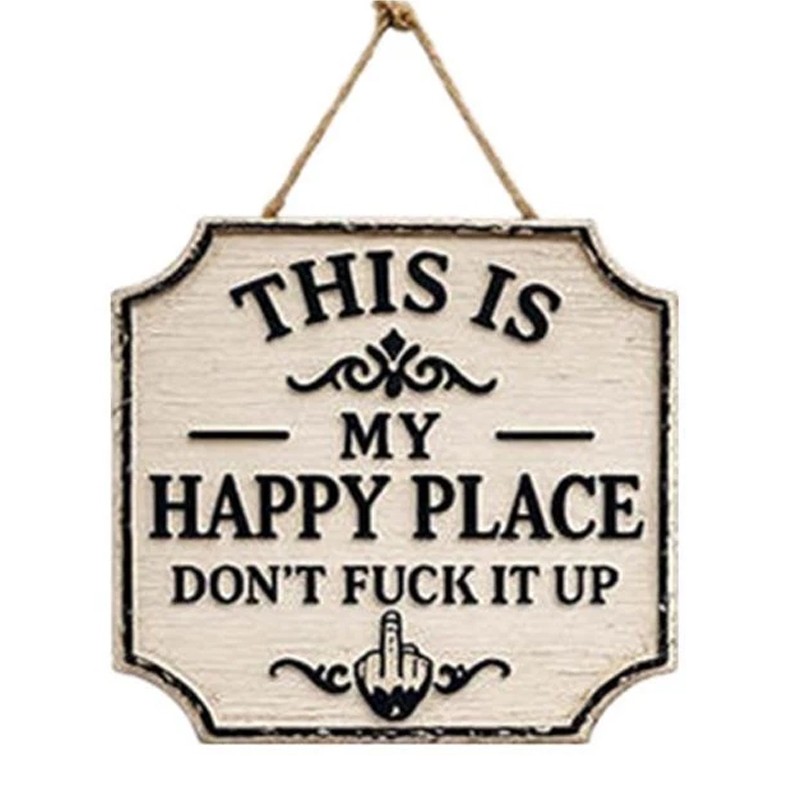 30cm Funny Garden Woden Sign This Is My Happy Place Welcome Farm NEW — image 7