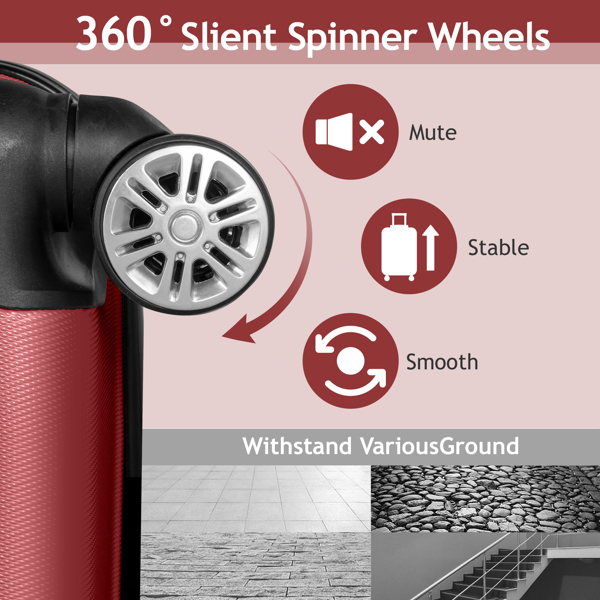 Curved Vertical Stripe 4-in-1 Trolley Case 16in 20in 24in 28in ABS Aluminum Alloy Tie Rod — foto 2