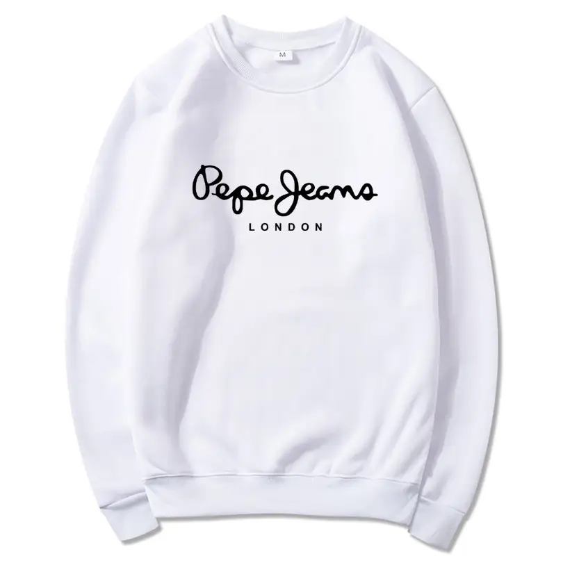 Fall Men's Clothing European And American Personalized Printed Pullover Hoodie Brushed Warm Hoodie