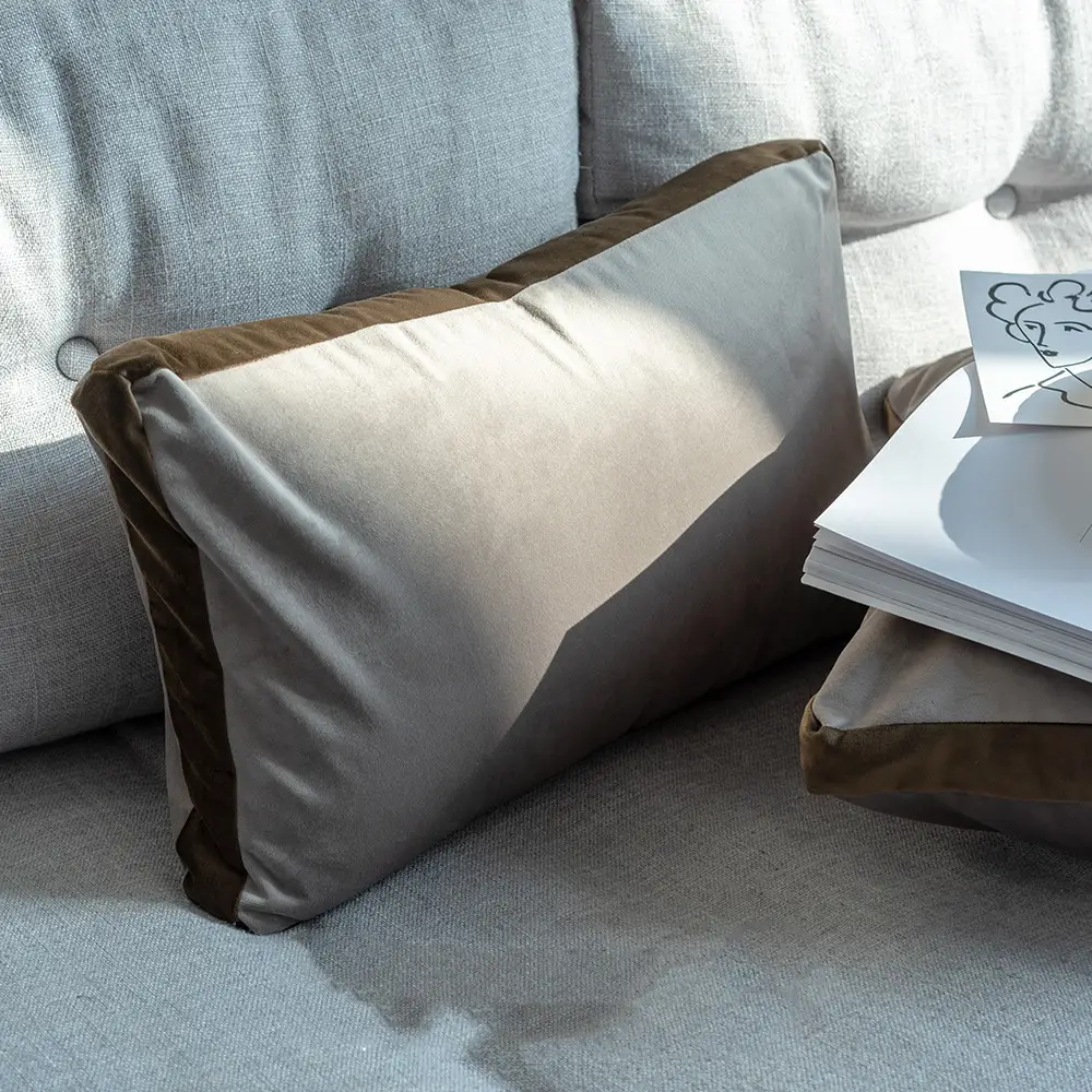 Versatile Pillow Waist Pillowcase Grey Velvet