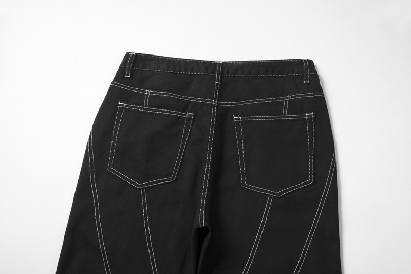 Title 4, Casual diagonale straight street jeans, "fried"...