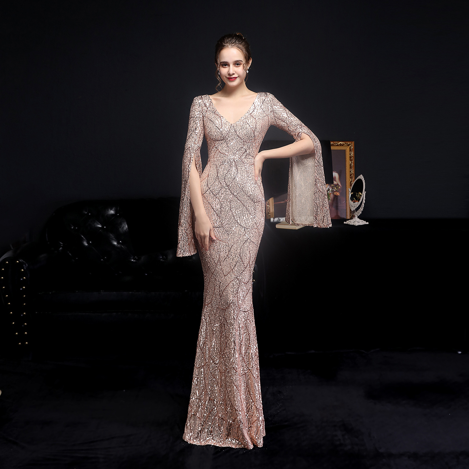 Sequin Long Evening Dress, picture 6 of 6