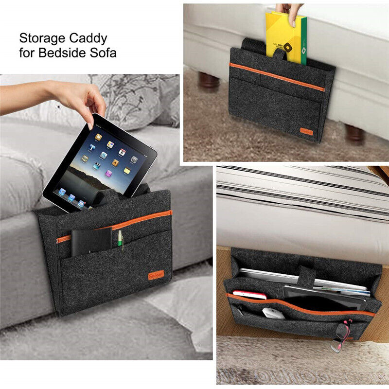 Felt Bedside Sofa Arm Rest Tidy Storage Organizer Holder Chair Couch Hanging Bag 3