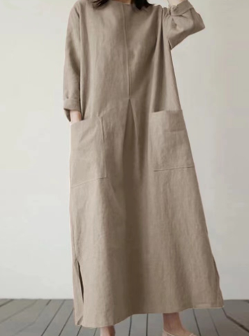 elegant-autumn-womens-solid-dress