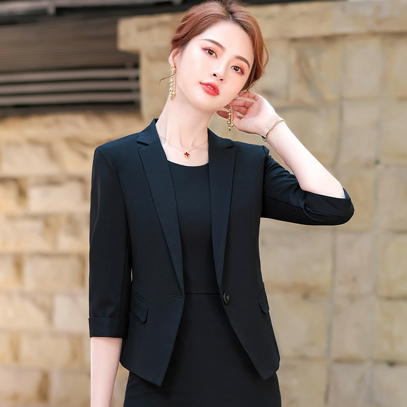 Professional Suit Women Slim High-end Black Small Suit