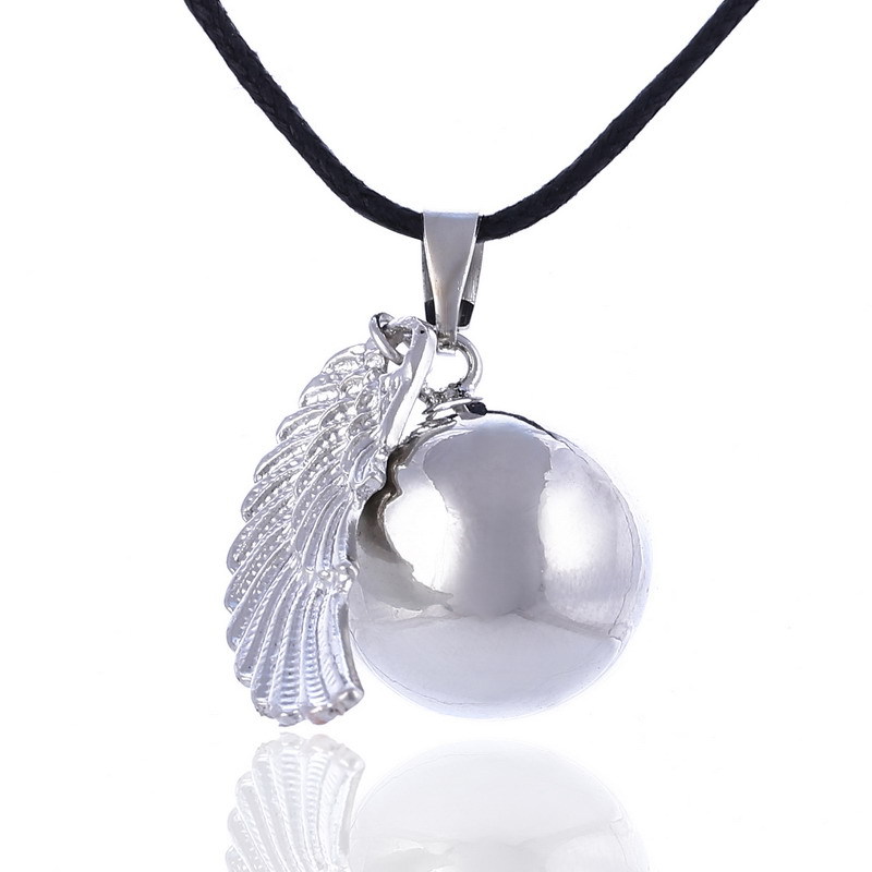 Angel Wings Bell Necklace Piano Music Box Long Sweater Chain