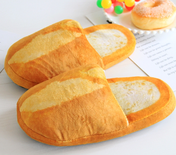 Title 3, Simulated Bread Home Slippers Indoor Lovers Flo...