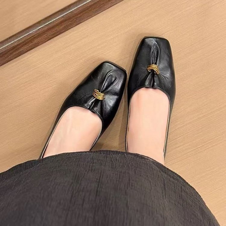 Gold Metal Twist Heel Pumps Women