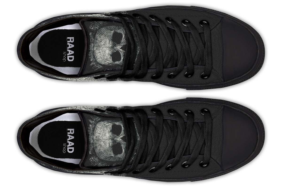 Men's And Women's Fashion Color Printing High-top Canvas Shoes