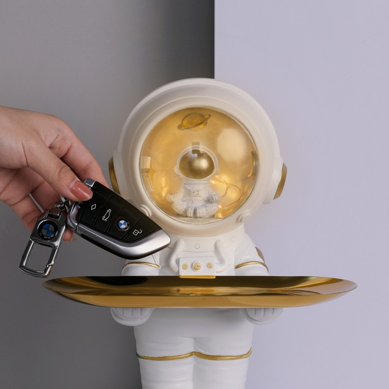 Astronaut ornament key storage desktop (grey)