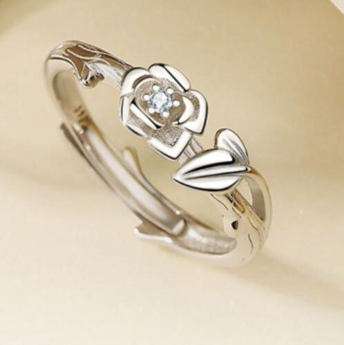 Title 1, Rose sterling zilveren ring met crowd design. E...