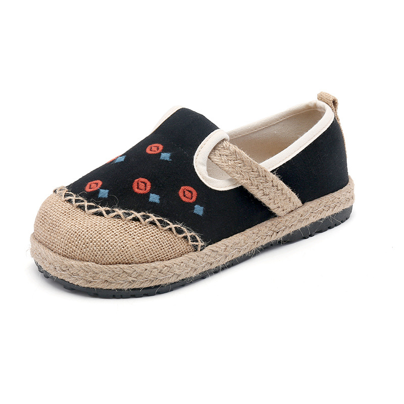 Title 4, New Comfort Round Head Cotton And Linen Shoes B...