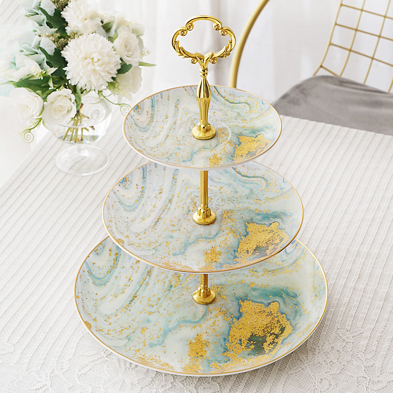 Cake Stand Snacks Dried Fruit Skewers Ceramic Fruit Plate