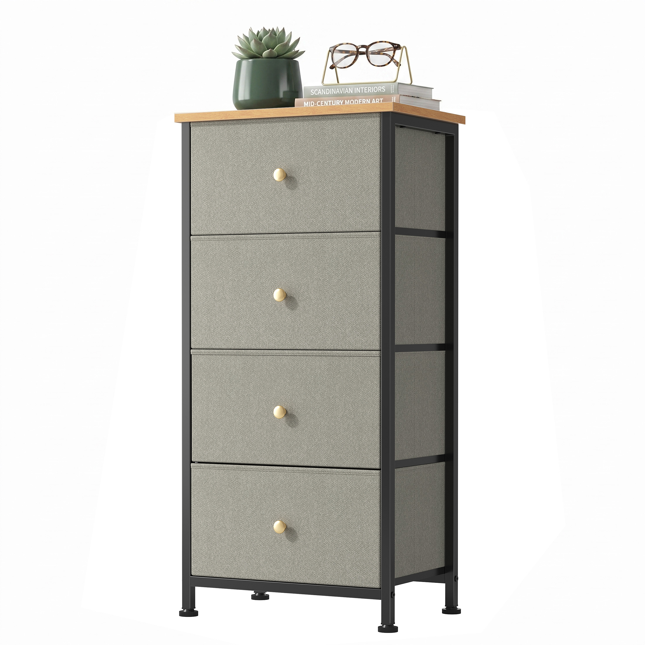 4-drawer Storage Cabinet - Suitable For Bedrooms, Living Rooms, And Wardrobes image 6