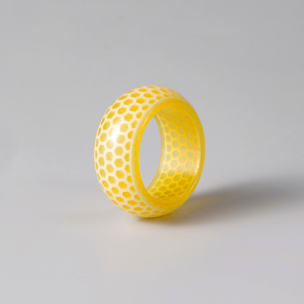 Title 8, Transparent Resin Honeycomb Pattern Luminous Ring