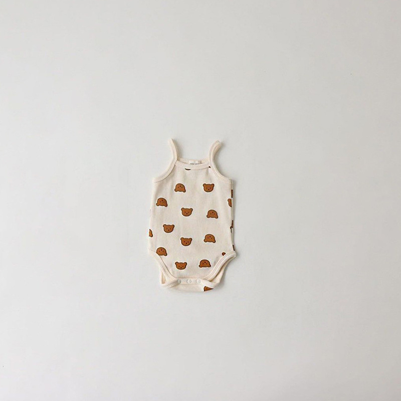 Sling Print Crawl Baby Cute Korean One-piece Romper