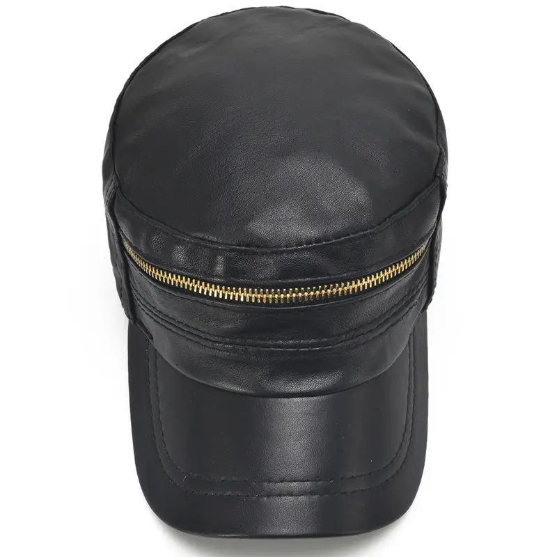 Single-leather Thin Casual Shopping Flat Top Hat