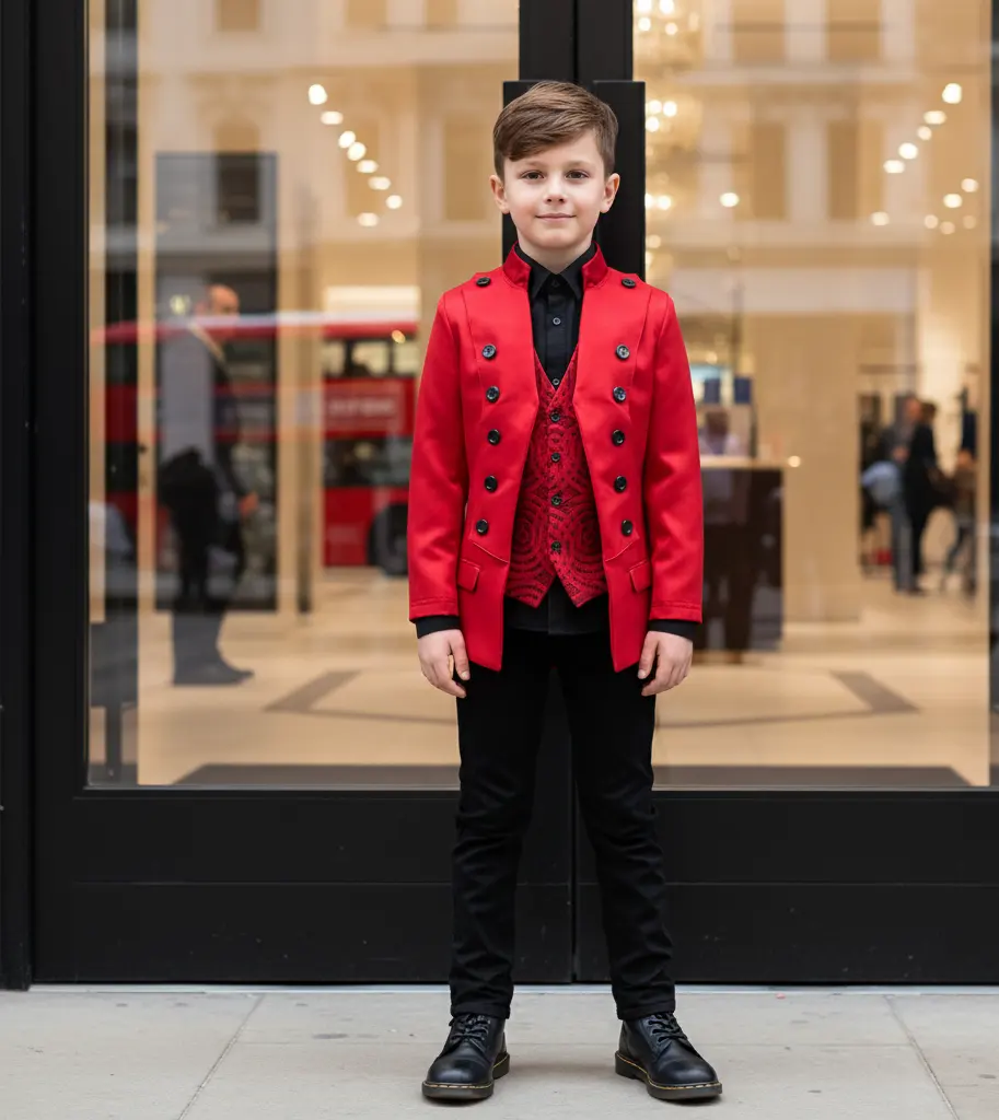 Boys False Two-Piece Party Dinner Jacket Suit