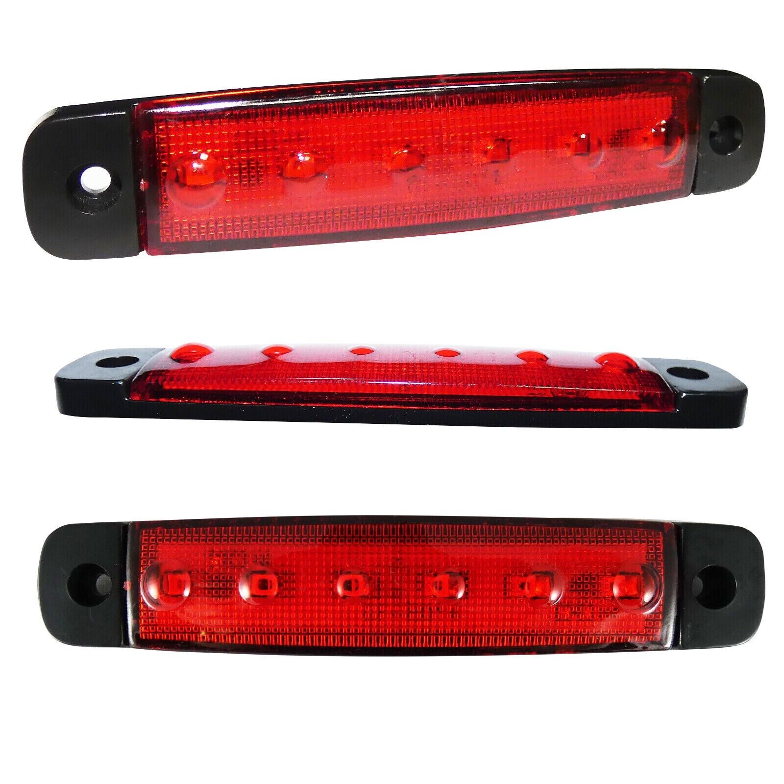 30 Pcs 12v 6 Led White Yellow Red Side Marker Light Position Truck Trailer — image 7