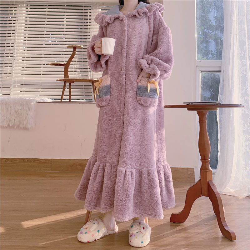 Title 5, Cute Hooded Nightdress Long Loose Fitting House...