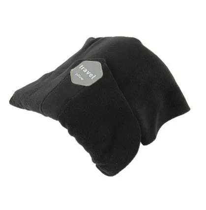 Support Collar U shaped Pillow Custom Neck Scarf Travel Pillow Black - Shop at LoveMi