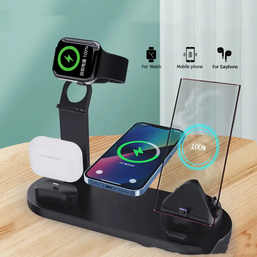 Plastic 3 In 1 Wireless Charger Stand