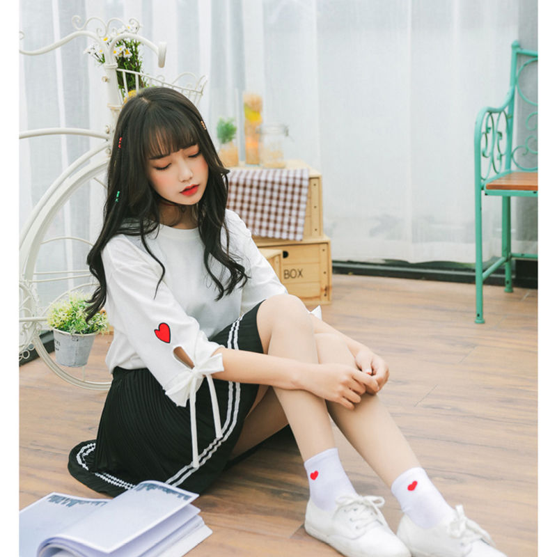 Title 4, College Style Loose Cute Soft Girl Middle Schoo...