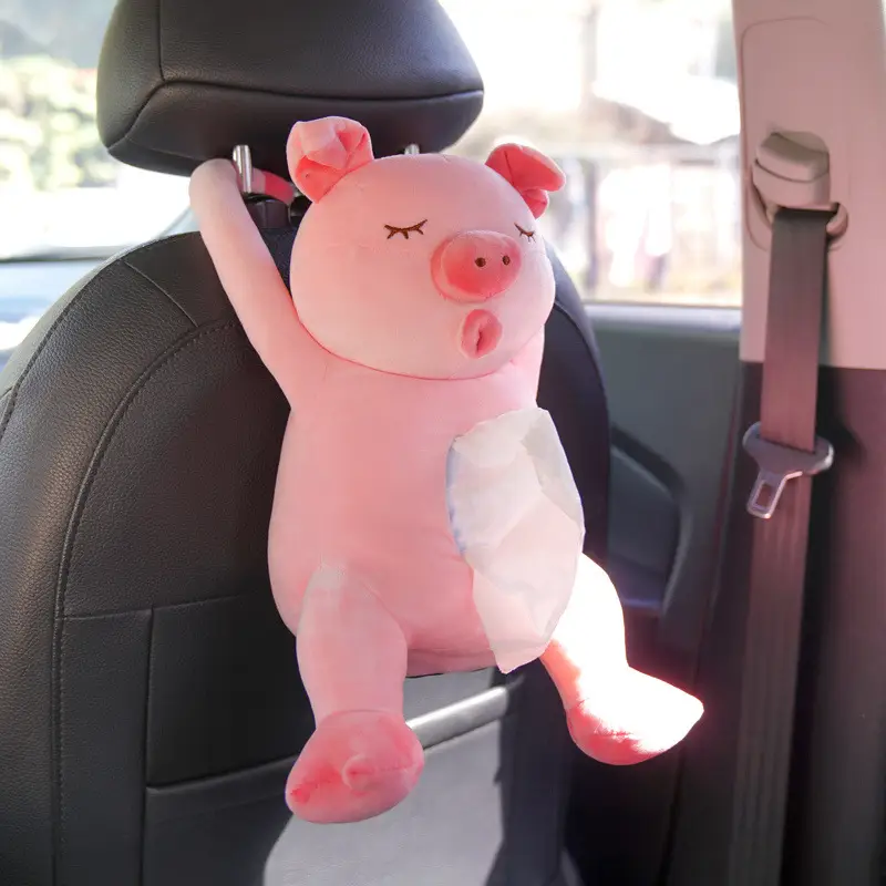 Cartoon Animal Doll Paper Plush Toy Car Can Be Hung Tissue Box Pumping Paper Cover