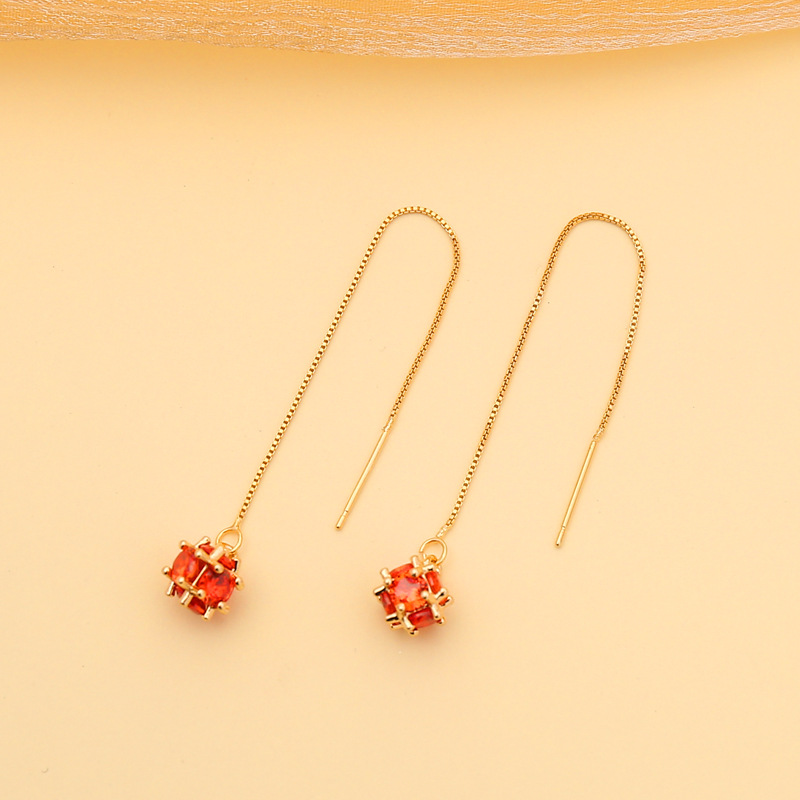 Cubic Zircon Earrings Female Personality Creative Fashion Earrings