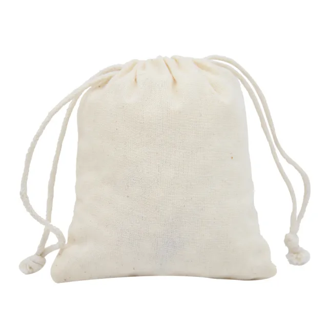 Drawstring Cloth Bag Pure Cotton Bundle Pocket Cotton Bag Ornaments 17X23Cm - Shop at LoveMi