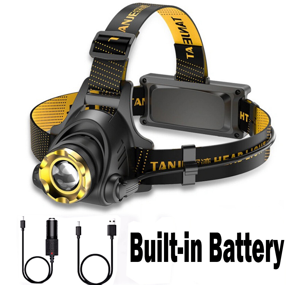 Super Bright 150000LM BATTERY LED Headlamp USB Headlight Headlamp Flashlight