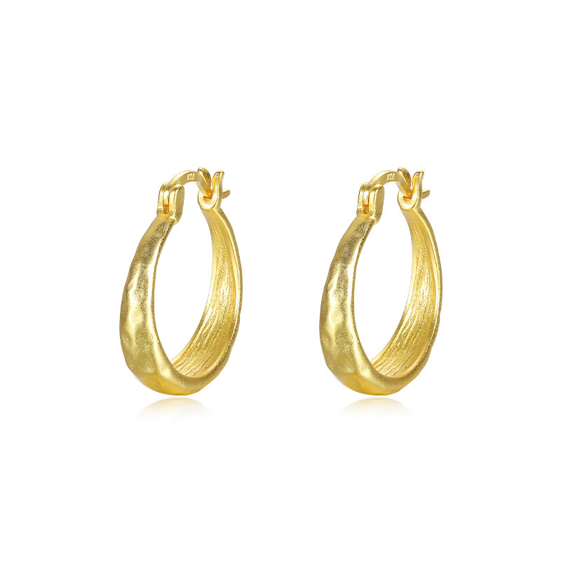 Women's Fashion Sterling Silver Vintage Frosted Earrings